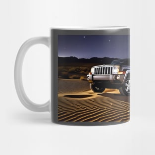 Jeep Commander in the desert Mug